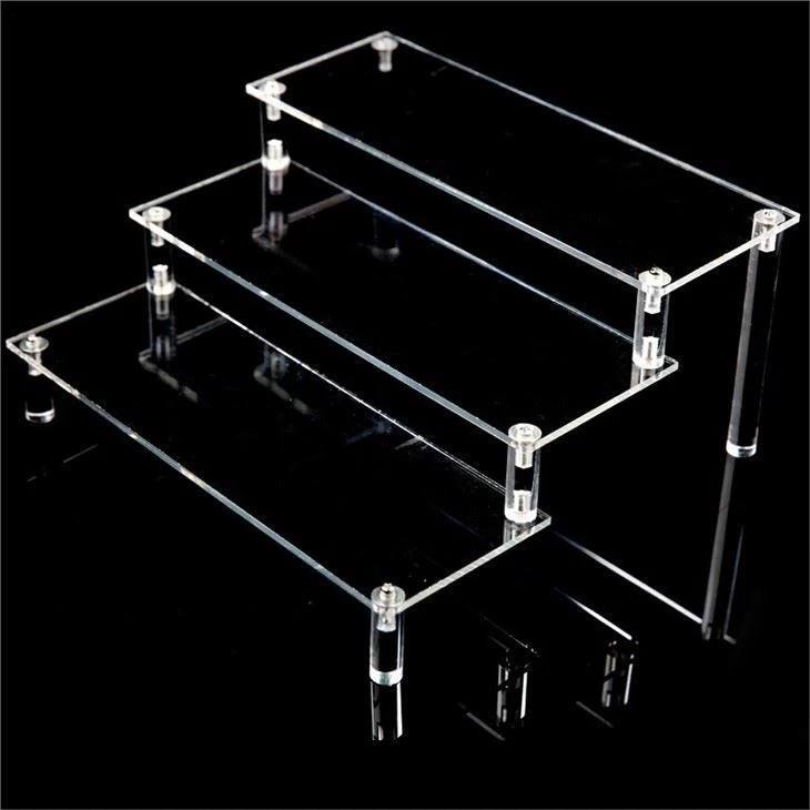 3 Stairs Top Display Rack Acrylic Display Riser