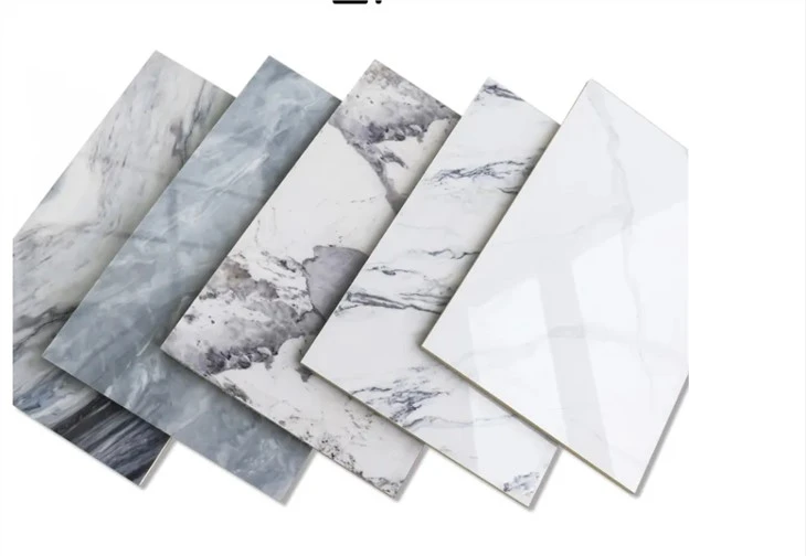High Glossy 3mm Pvc Flexible Uv Marble Sheet Pvc Wall Panel For Floor Wall Decoration