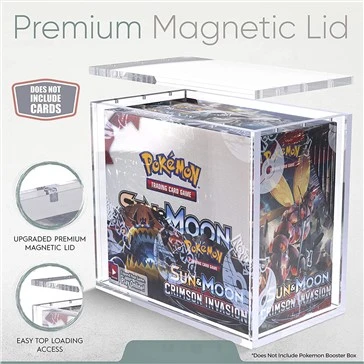 Търговия на едро с акрилен калъф за POKEMON Прозрачна акрилна кутия за POKEMON с Magenet